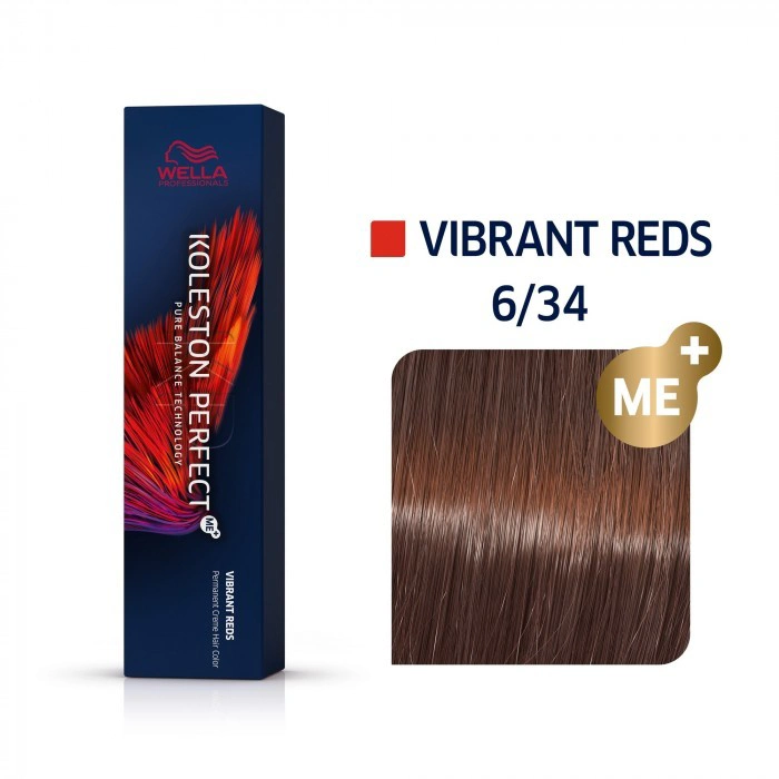 Wella Koleston Perfect Me+ Hajfesték - 6/34 - 60ml - Vörös Arany Sötétszőke képe 1